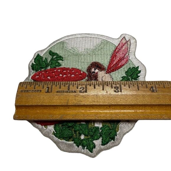 Vintage 2005 Nedda Shishegar Forest Fairy with Mushrooms Iron On Patch - Picture 7 of 8